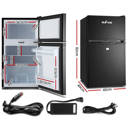 Glacio 90L Portable Upright Fridge Freezer – 12V/24V/240V for Camping, Caravan & Travel