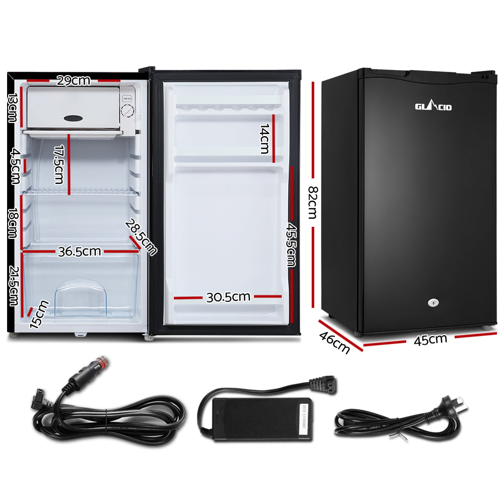 Glacio 95L Portable Upright Fridge Freezer – 12V/24V/240V for Camping, RV & Caravan