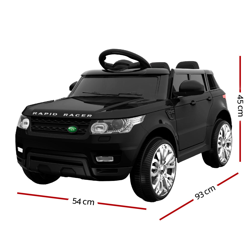 Rigo 12V Kids Electric Ride-On SUV – Black Toy Car with Remote Control