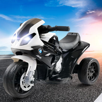BMW S1000RR Licensed Kids Electric Ride-On Motorcycle – Black Motorbike Toy