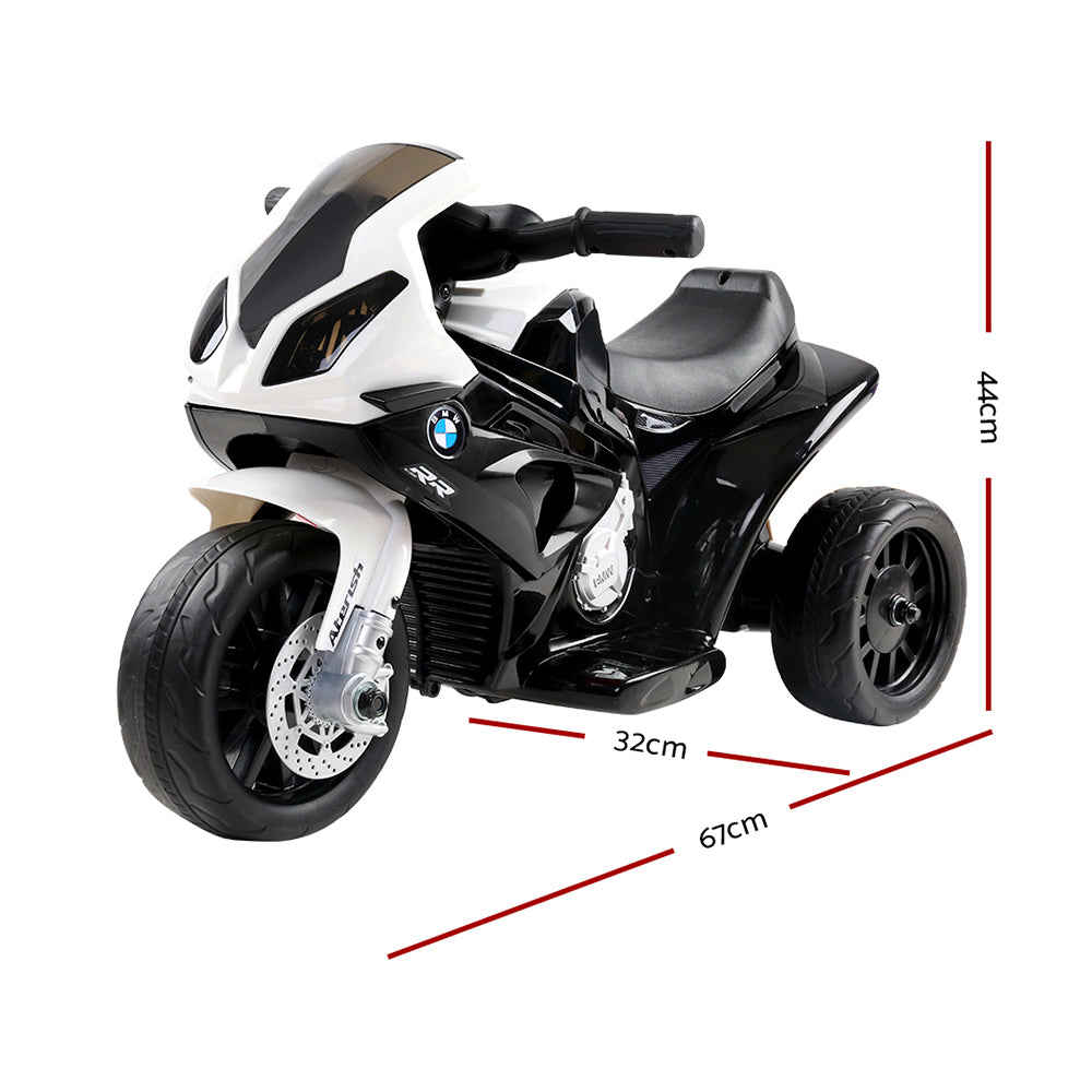 BMW S1000RR Licensed Kids Electric Ride-On Motorcycle – Black Motorbike Toy