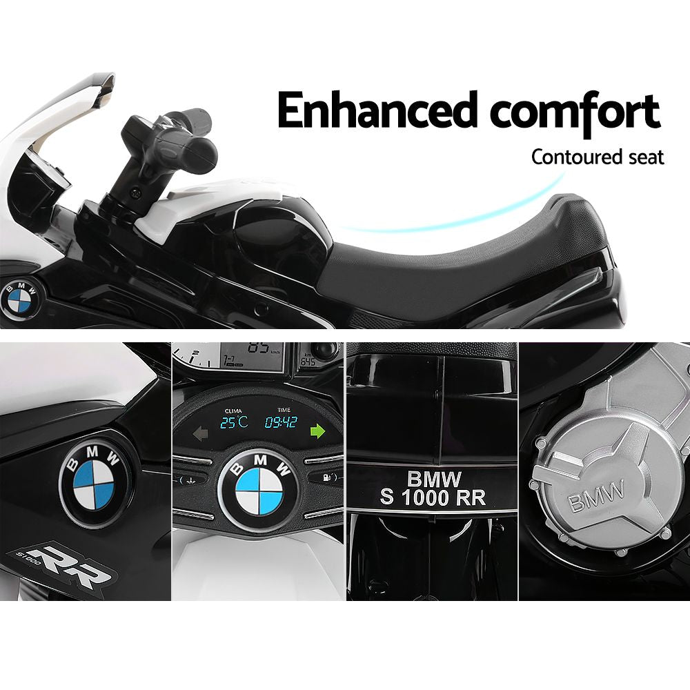 BMW S1000RR Licensed Kids Electric Ride-On Motorcycle – Black Motorbike Toy