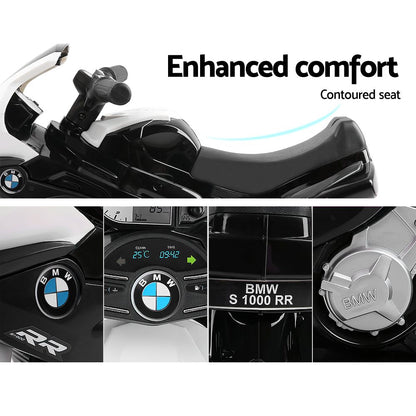 BMW S1000RR Licensed Kids Electric Ride-On Motorcycle – Black Motorbike Toy