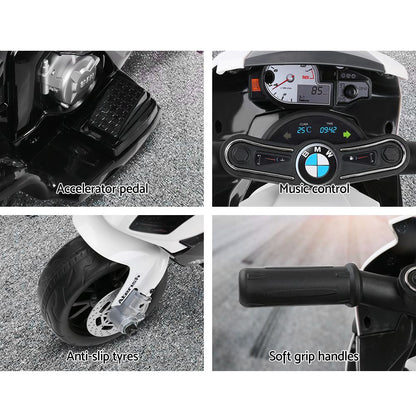 BMW S1000RR Licensed Kids Electric Ride-On Motorcycle – Black Motorbike Toy