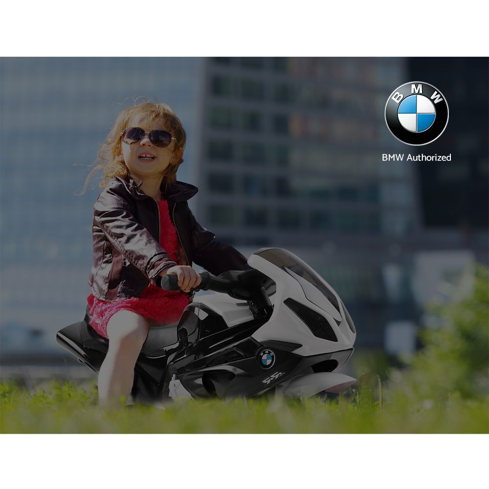 BMW S1000RR Licensed Kids Electric Ride-On Motorcycle – Black Motorbike Toy