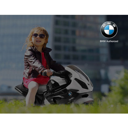 BMW S1000RR Licensed Kids Electric Ride-On Motorcycle – Black Motorbike Toy
