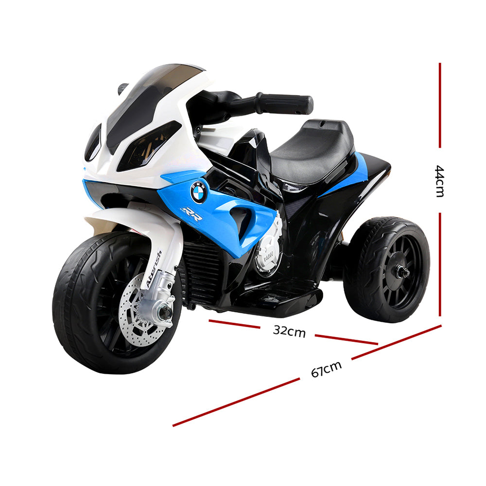BMW S1000RR Licensed Kids Electric Police Motorcycle – Blue Ride-On Motorbike