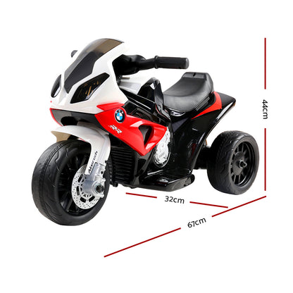 BMW S1000RR Licensed 12V Kids Ride-On Police Motorcycle – Red Electric Motorbike