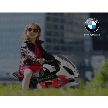 BMW S1000RR Licensed 12V Kids Ride-On Police Motorcycle – Red Electric Motorbike