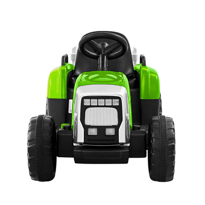 Rigo 12V Kids Electric Ride-On Tractor – Green Toy Car with Remote Control