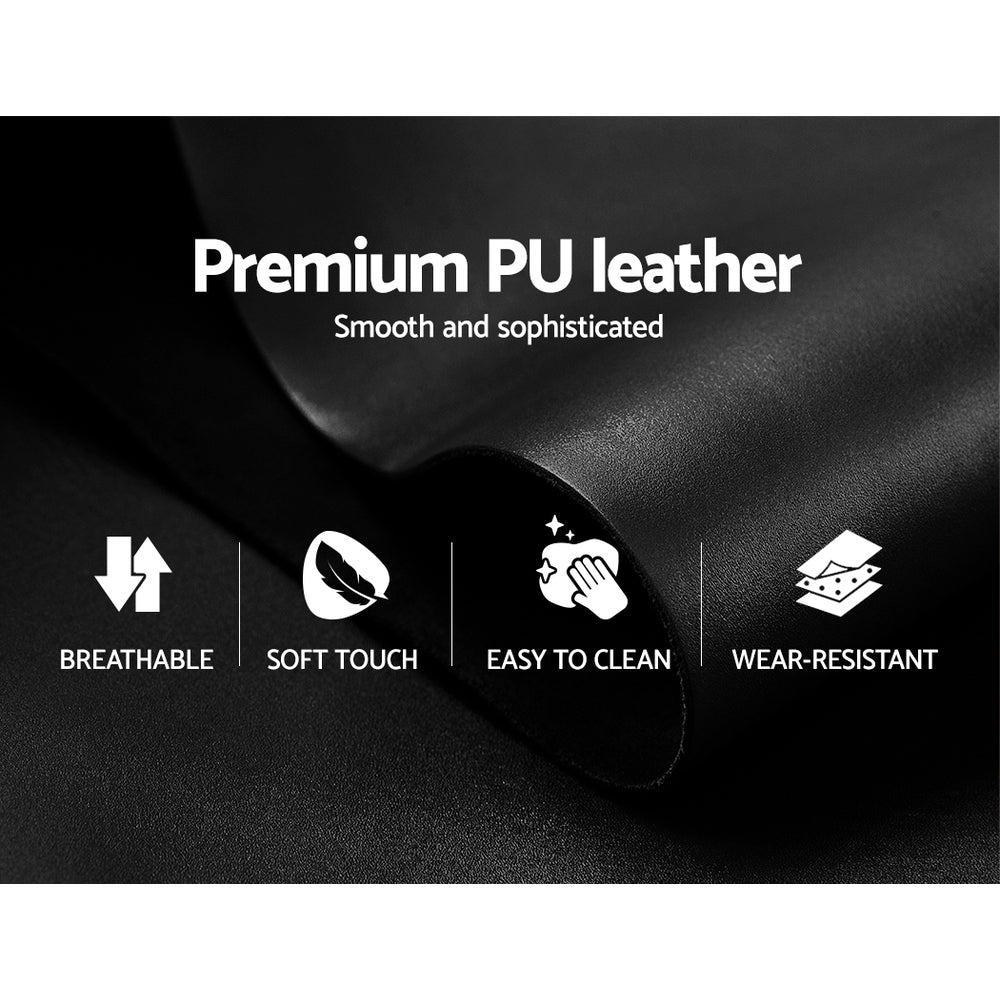 Braneit™ Recliner Chair Leather Black Cissy