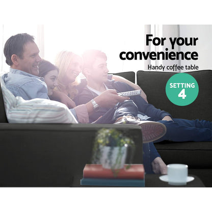 Braneit™ Modular Sofa Chaise Set 4-seater Dark Grey