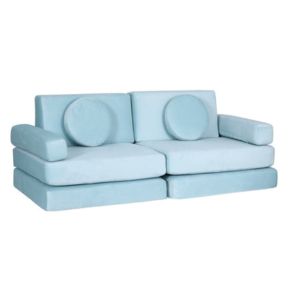 Braneit™ Sofa Bed 2 Seater Couch Kid Play DIY Modular Lounge Chaise Suite Velvet