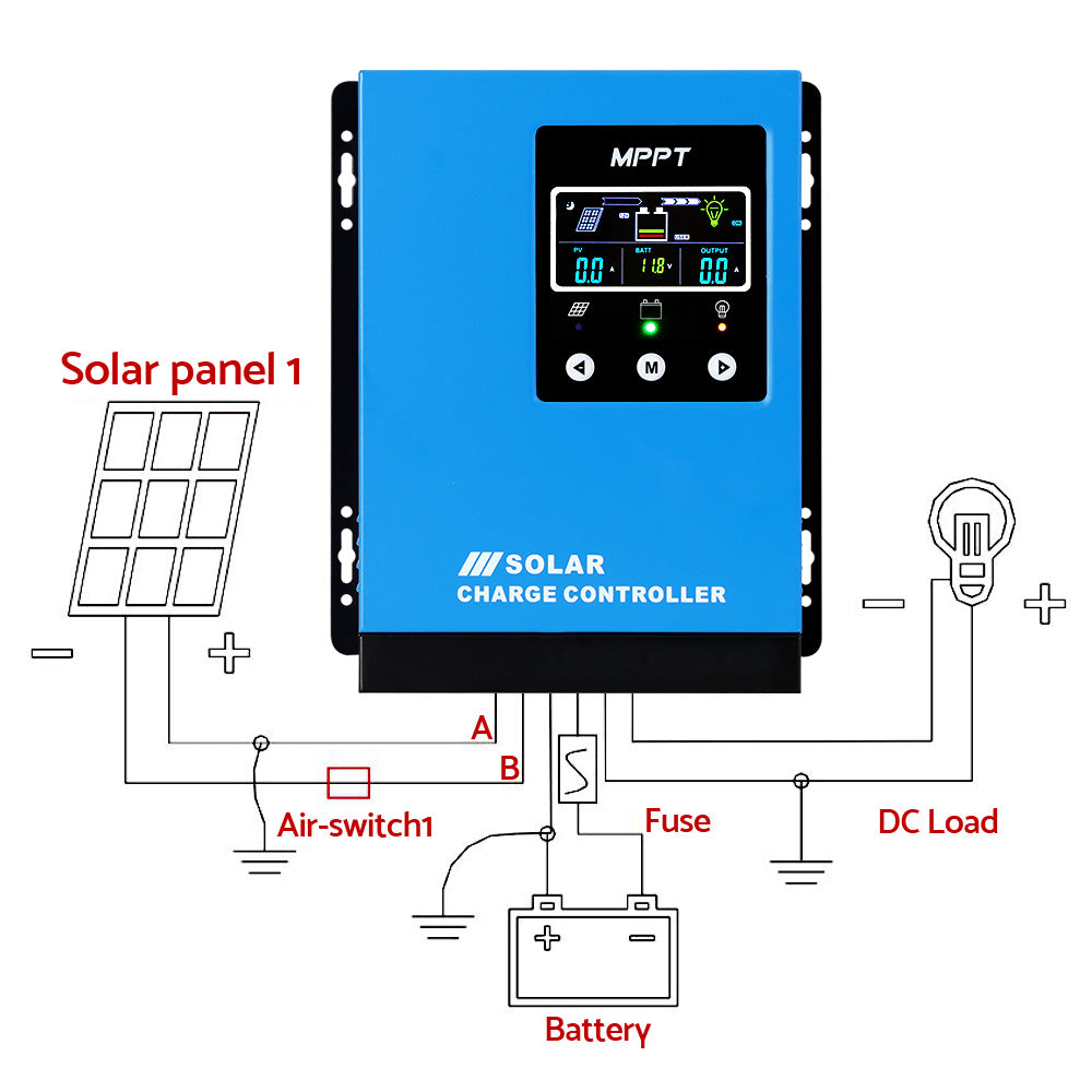 Giantz 60A MPPT Solar Charge Controller – Auto Battery Regulator for 12V–48V Systems