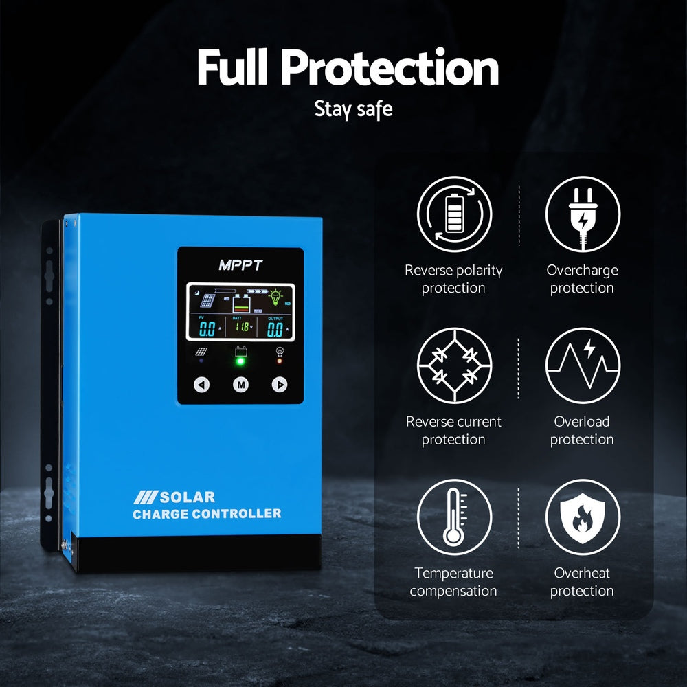Giantz 60A MPPT Solar Charge Controller – Auto Battery Regulator for 12V–48V Systems