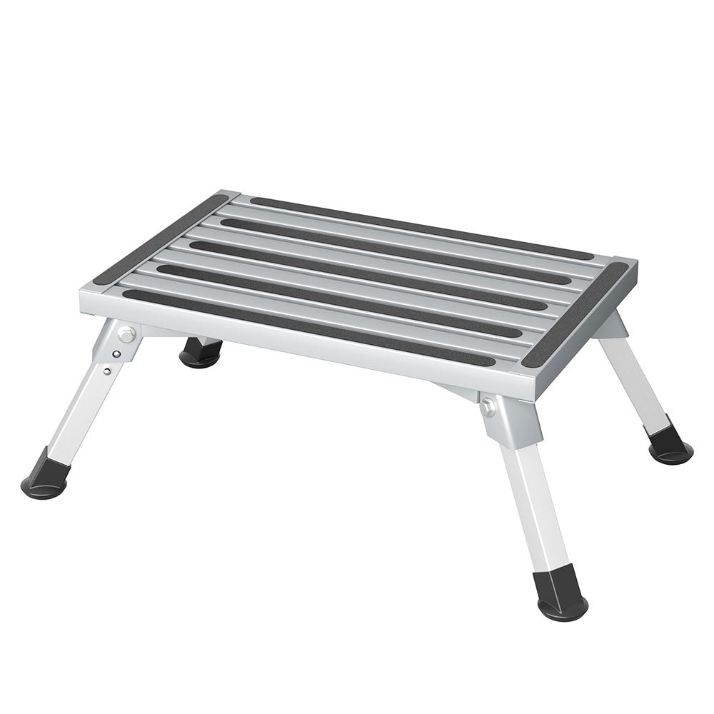 Weisshorn Caravan Folding Step Aluminium Ladder Stool Anti-Slip Portable