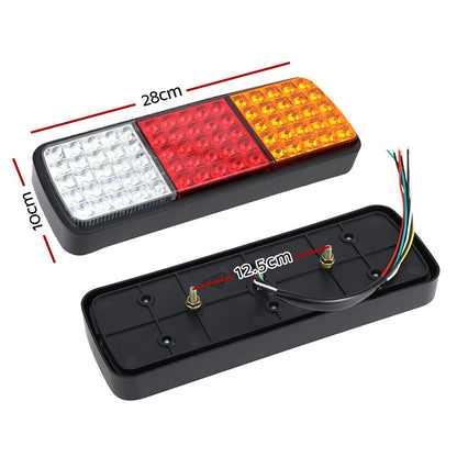 Giantz 75 LED Tail Lights Pair Stop Reverse Indicator 12V Ute Trailer Caravan