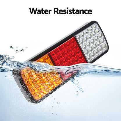 Giantz 75 LED Tail Lights Pair Stop Reverse Indicator 12V Ute Trailer Caravan