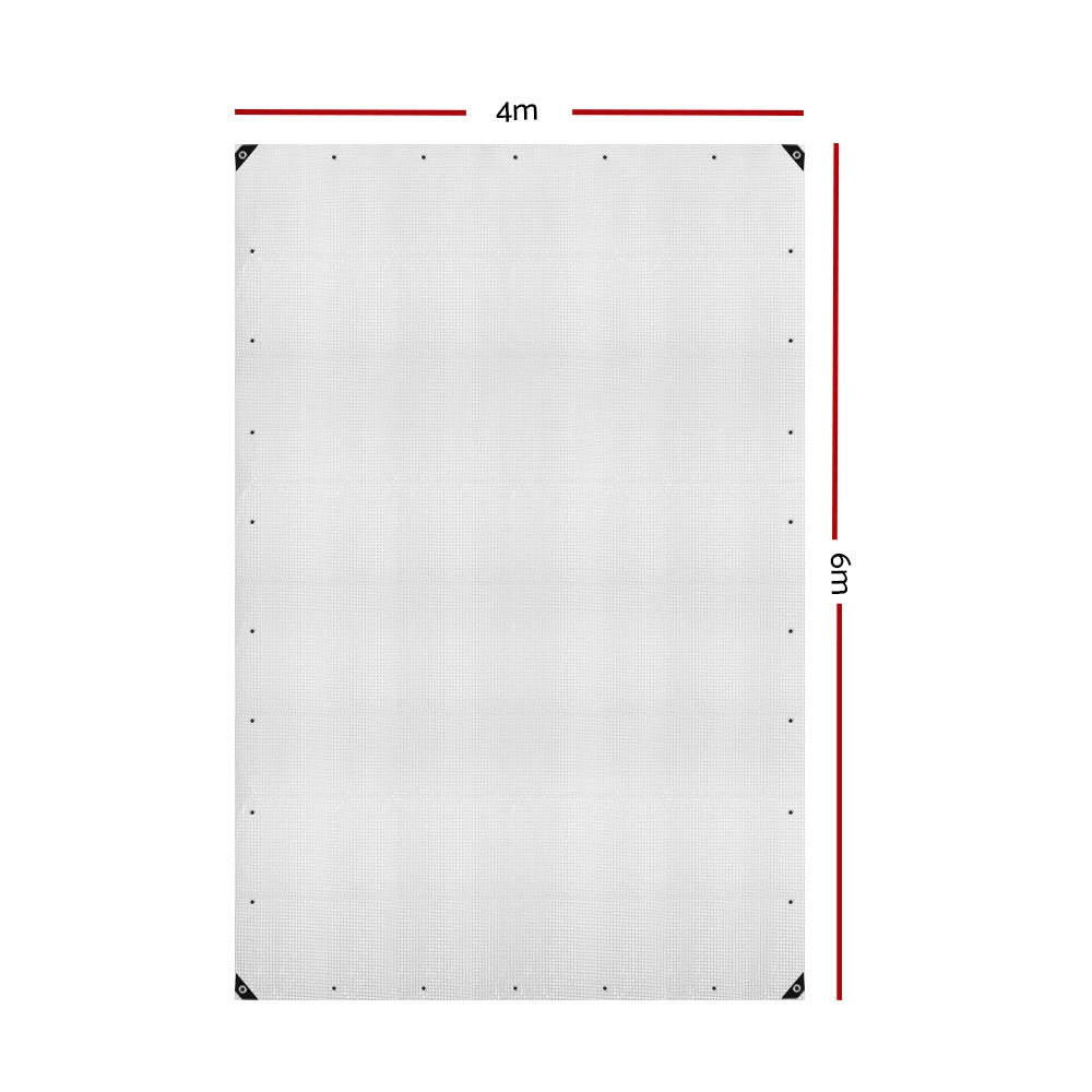 Instahut 4x6m Heavy Duty Clear Canvas Tarp – Waterproof Camping Cover