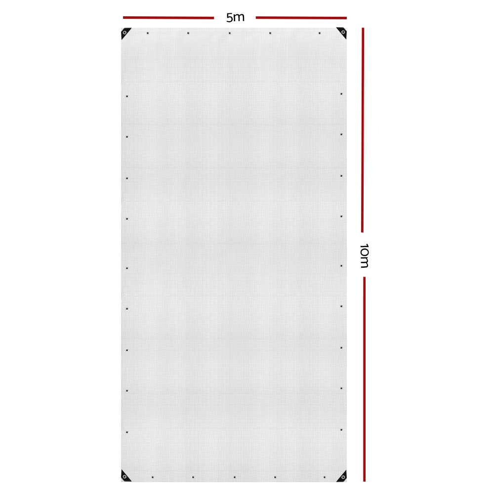 Instahut 5x10m Clear Tarp – Heavy Duty Canvas Tarpaulin for Camping & Outdoor Use