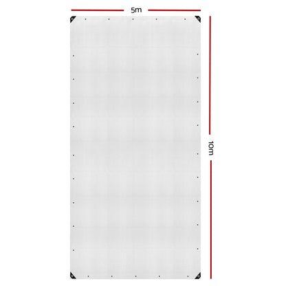 Instahut 5x10m Clear Tarp – Heavy Duty Canvas Tarpaulin for Camping & Outdoor Use