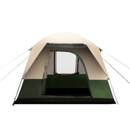 Weisshorn 4-Person Family Camping Tent – Green Dome for Hiking, Beach & Outdoor
