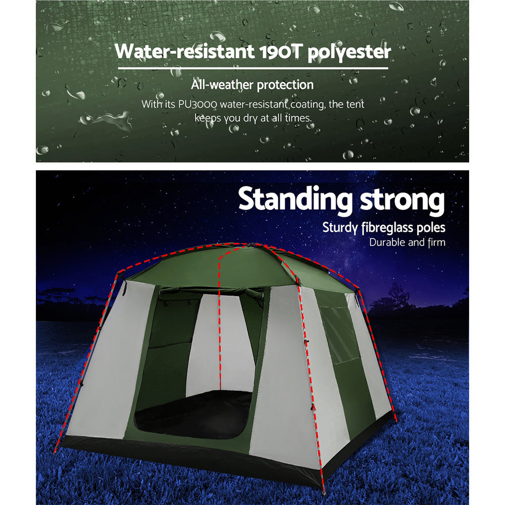 Weisshorn 6-Person Camping Tent – Family Dome Shelter for Hiking & Outdoor Adventures