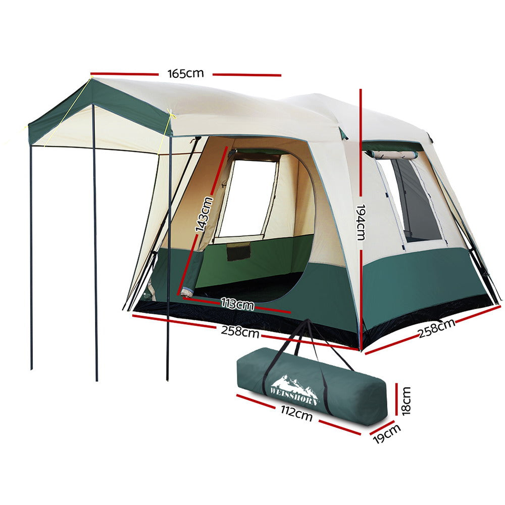 Weisshorn 4 Person Instant Up Camping Tent Pop Up Family Hiking Dome Shelter