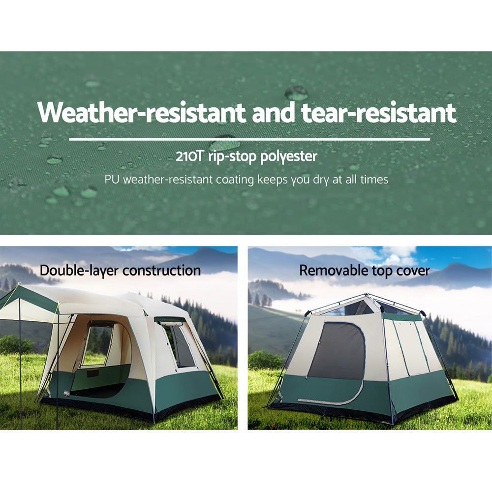 Weisshorn 4 Person Instant Up Camping Tent Pop Up Family Hiking Dome Shelter