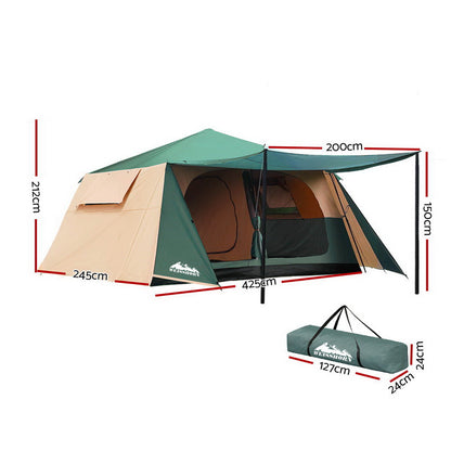 Weisshorn 8-Person Instant Up Camping Tent – Pop-Up Family Hiking Dome Shelter
