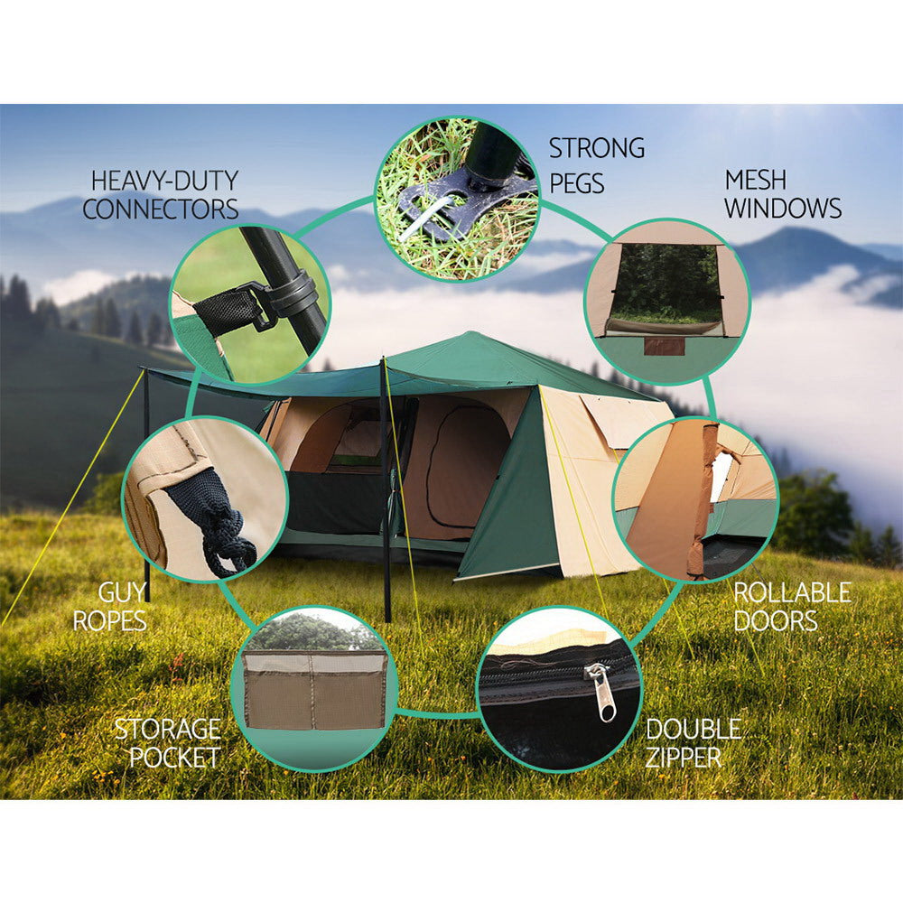 Weisshorn 8-Person Instant Up Camping Tent – Pop-Up Family Hiking Dome Shelter