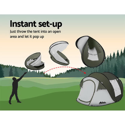 Weisshorn 4-5 Person Instant Up Camping Tent – Pop-Up Dome for Family, Beach & Hiking