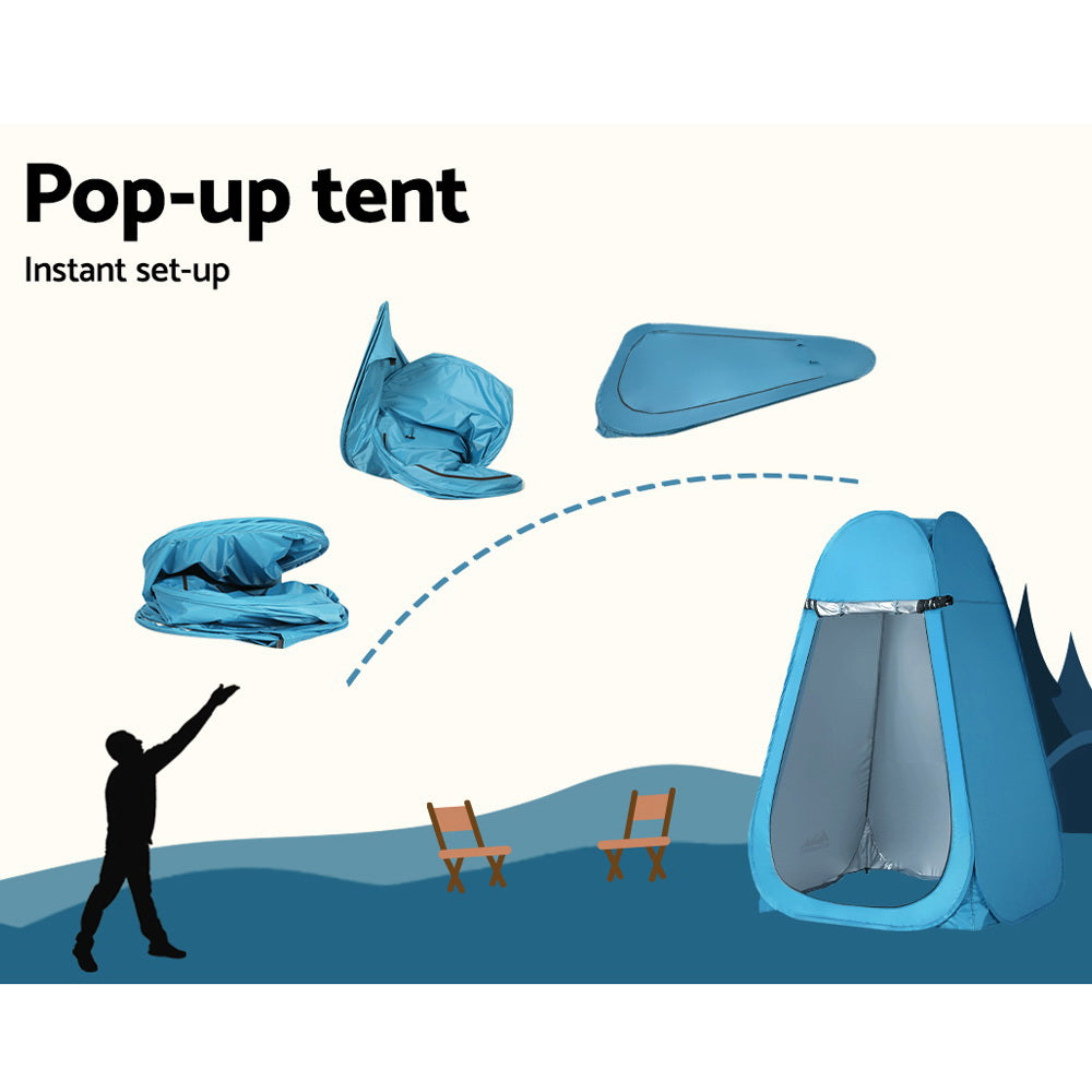 Weisshorn Pop Up Shower Toilet Tent Camping Privacy Change Room Outdoor