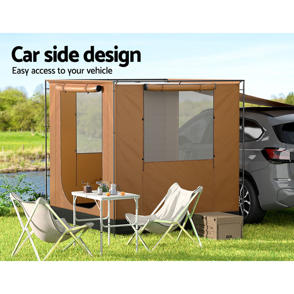 Weisshorn 2x2m SUV Side Awning Tent – Portable Camping Canopy for Car, 4WD & Outdoors