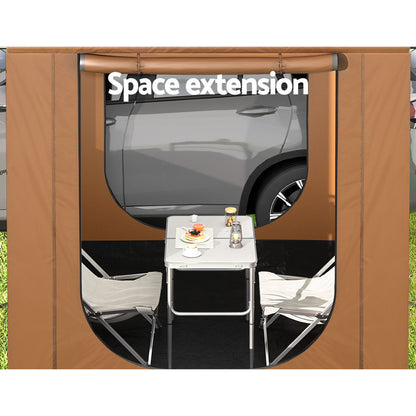 Weisshorn 2x2m SUV Side Awning Tent – Portable Camping Canopy for Car, 4WD & Outdoors