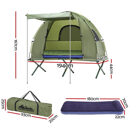 Weisshorn 5-in-1 Camping Tent Cot – 1-Person Bed with Air Mattress & Sleeping Bag