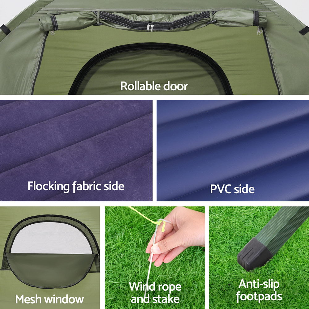Weisshorn 5-in-1 Camping Tent Cot – 1-Person Bed with Air Mattress & Sleeping Bag