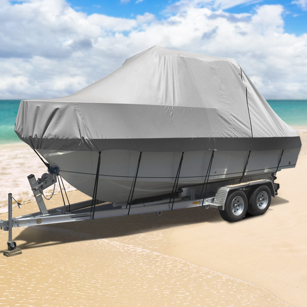 Seamanship 19–21ft Boat Cover – Heavy Duty Trailerable Marine Grade (Grey)