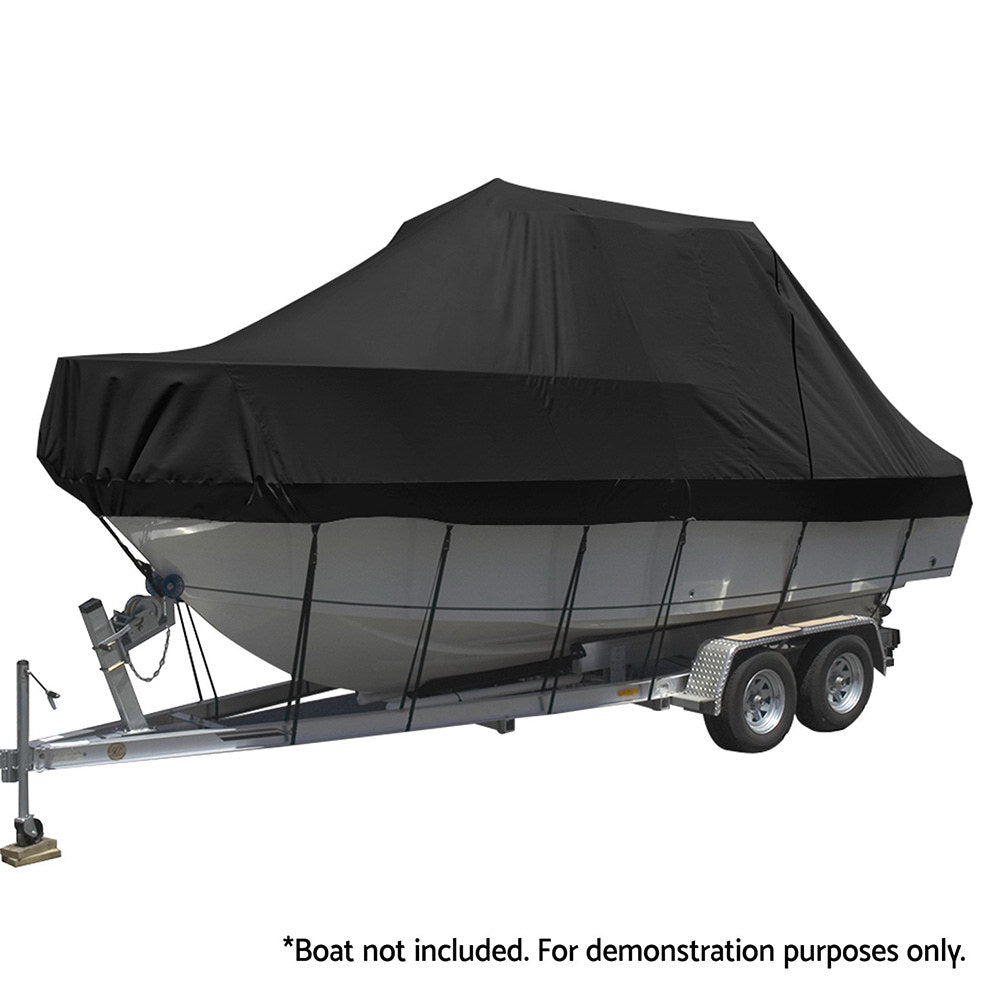 Seamanship Boat Cover 25-27ft Heavy Duty 600D Marine Grade Trailerable Black