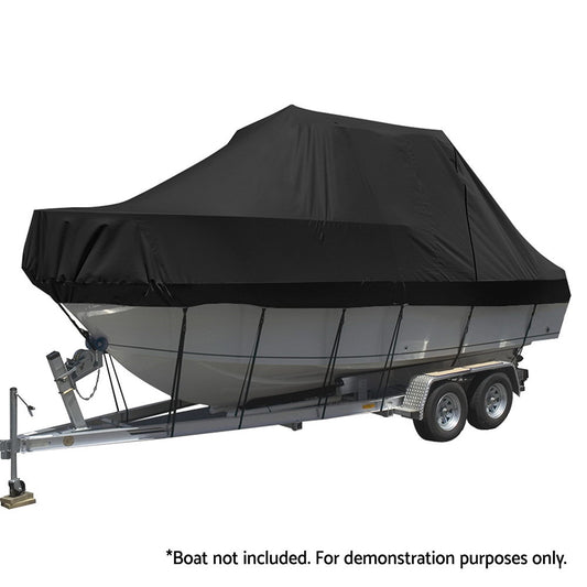 Seamanship Boat Cover 25-27ft Heavy Duty 600D Marine Grade Trailerable Black