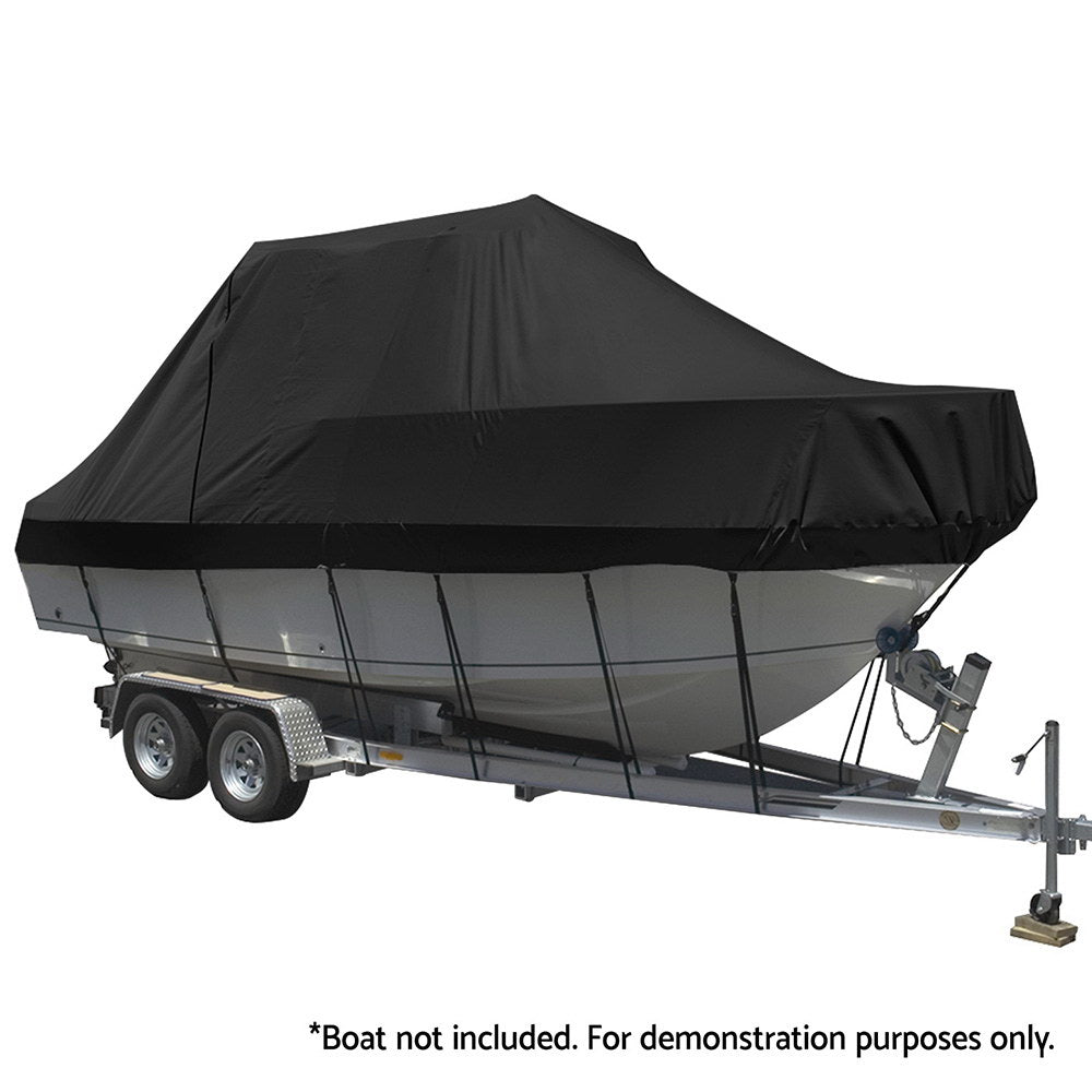 Seamanship Boat Cover 25-27ft Heavy Duty 600D Marine Grade Trailerable Black