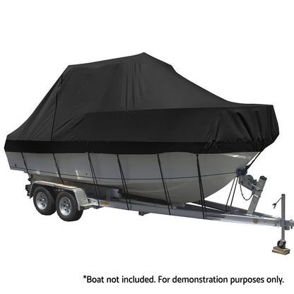 Seamanship Boat Cover 25-27ft Heavy Duty 600D Marine Grade Trailerable Black