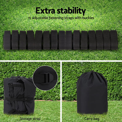 Seamanship Boat Cover 25-27ft Heavy Duty 600D Marine Grade Trailerable Black