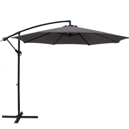 Instahut 3m Cantilever Outdoor Umbrella – Charcoal Shade for Patio, Garden & Beach