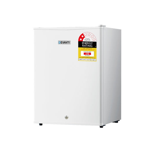 Devanti 60L Upright Freezer – Compact Fridge White for Home, Office, or Caravan Use