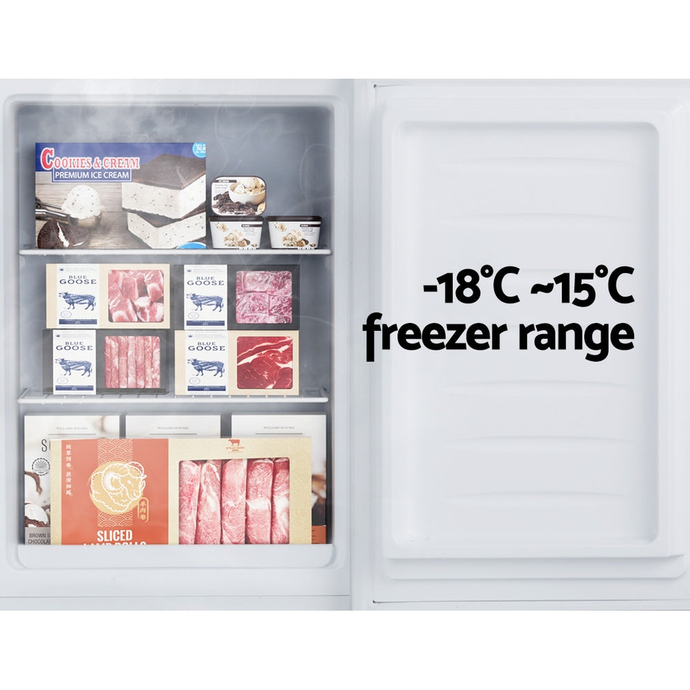 Devanti 60L Upright Freezer – Compact Fridge White for Home, Office, or Caravan Use
