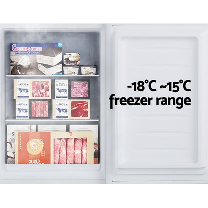 Devanti 60L Upright Freezer – Compact Fridge White for Home, Office, or Caravan Use