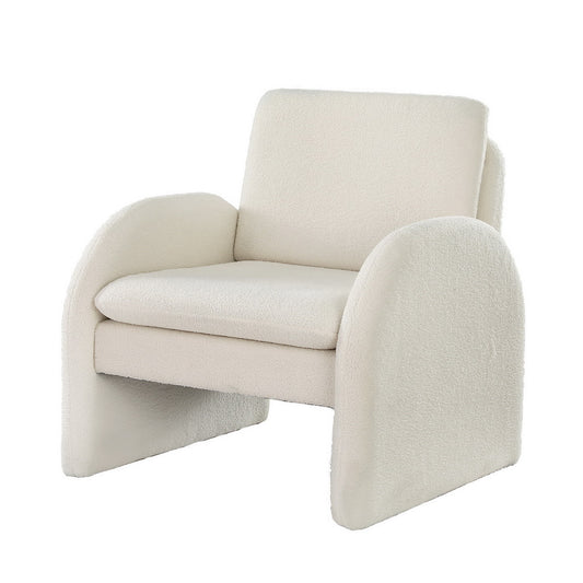 Prestigious Homeware™ Cloud Armchair Accent Chair Lounge Tub Sofa Couch Curved Arm Seat Boucle White