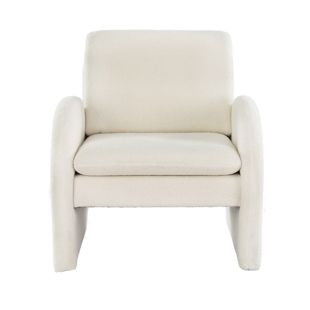 Prestigious Homeware™ Cloud Armchair Accent Chair Lounge Tub Sofa Couch Curved Arm Seat Boucle White