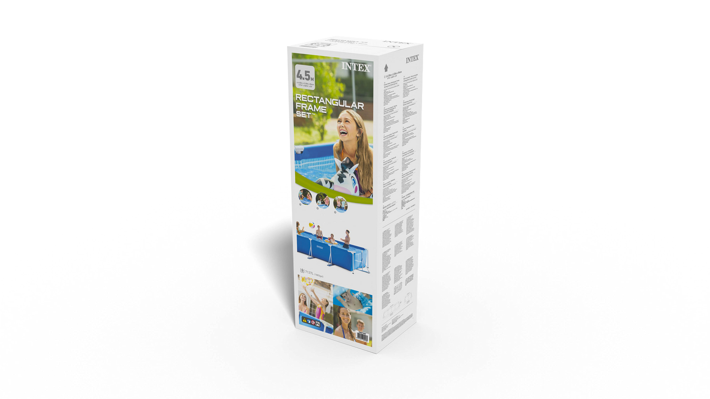 Intex Rectangular Frame Pool 4.5m X 2.2m X 0.84m 28273